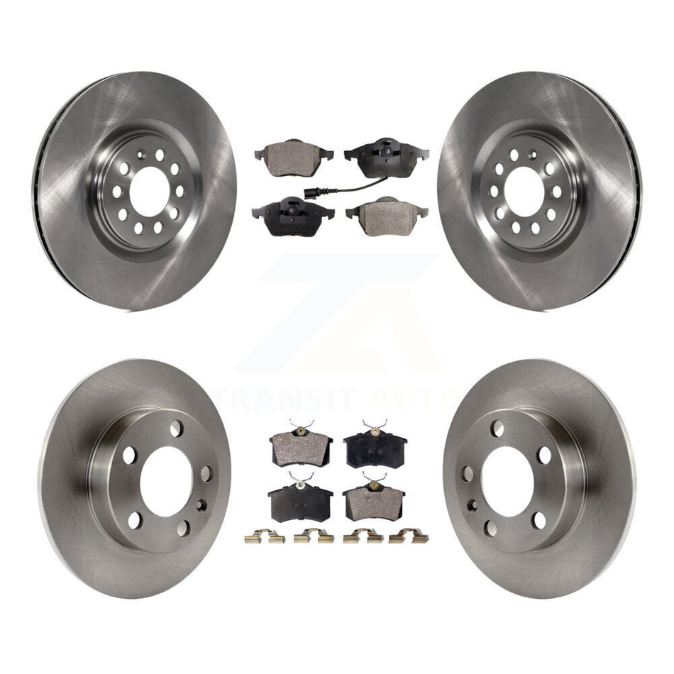 Front Rear Disc Brake Rotors And Semi-Metallic Pads Kit For 2000-2006 Audi TT K8F-101093