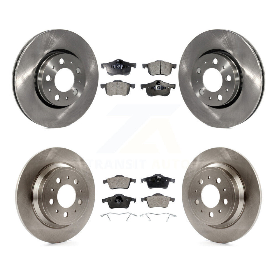 Front Rear Disc Brake Rotors And Semi-Metallic Pads Kit For Volvo S60 V70 XC70 S80 K8F-101110
