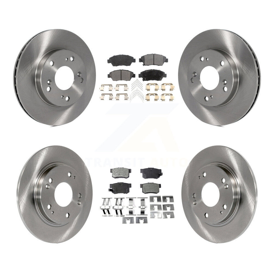Front Rear Disc Brake Rotors And Semi-Metallic Pads Kit For 2011-2015 Honda CR-Z K8F-101118