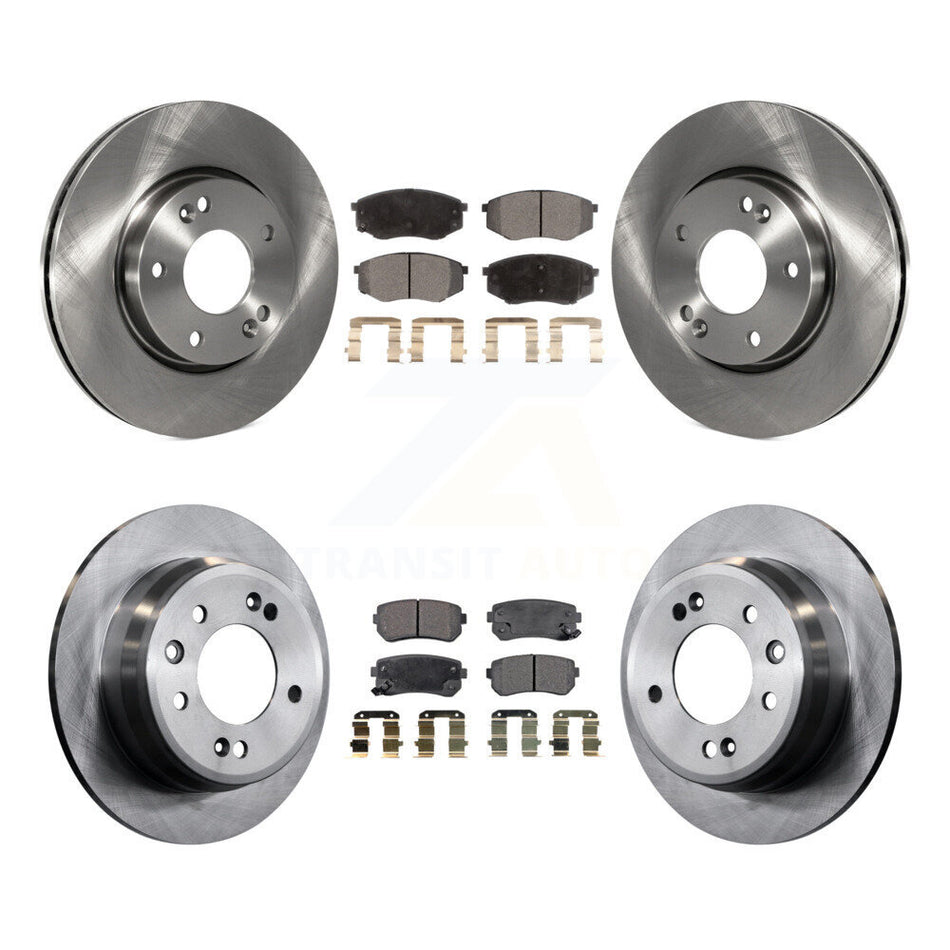 Front Rear Disc Brake Rotors And Semi-Metallic Pads Kit For Hyundai Tucson Kia Sportage FWD K8F-101128