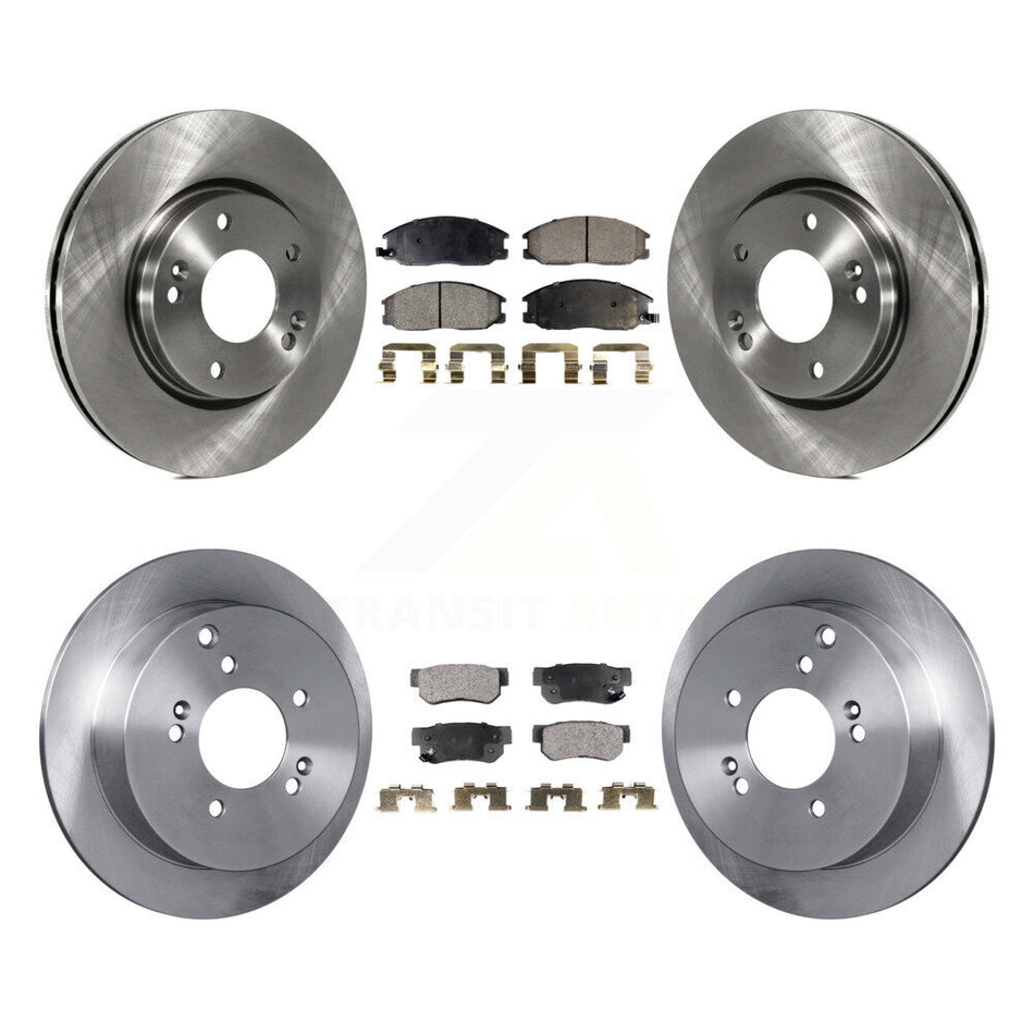 Front Rear Disc Brake Rotors And Semi-Metallic Pads Kit For 2001-2006 Hyundai Santa Fe With 276mm Diameter Rotor K8F-101134