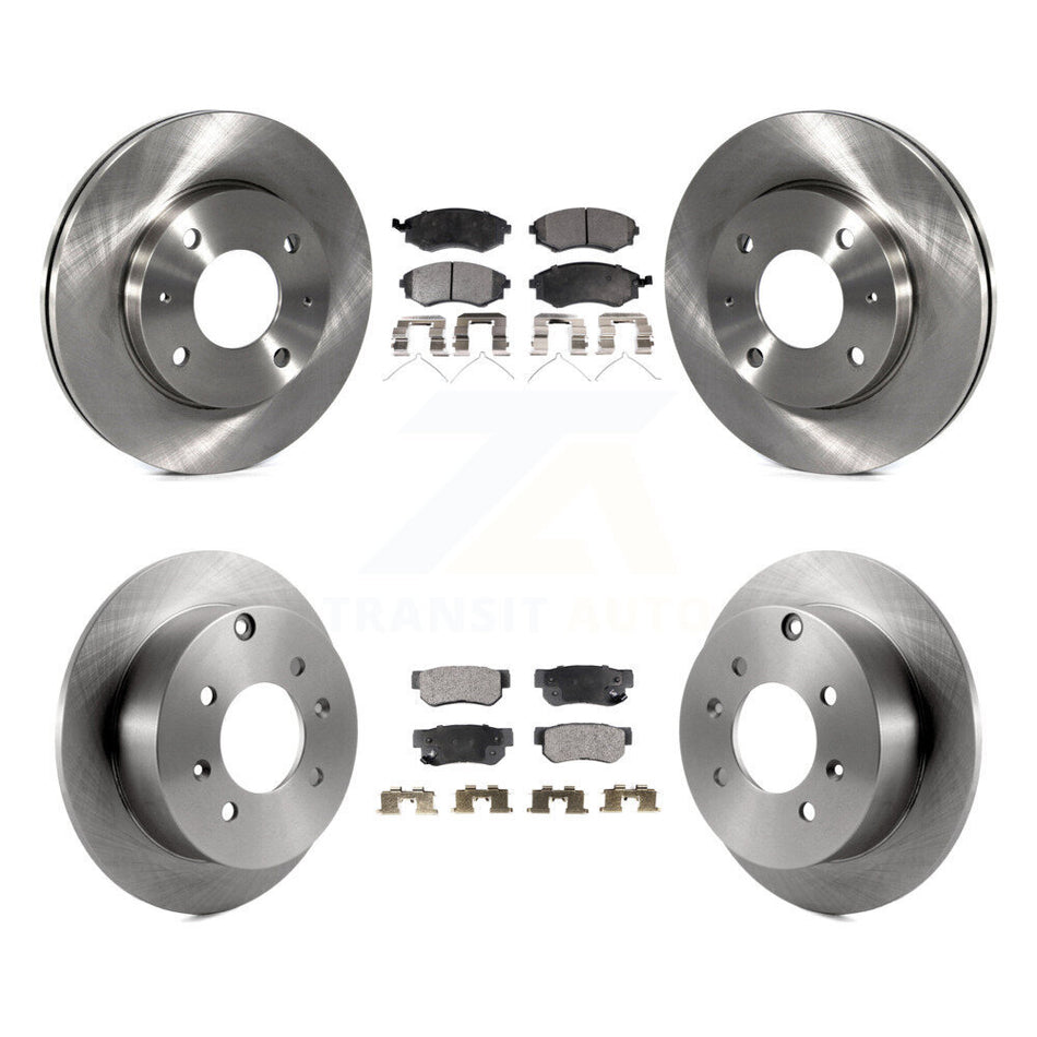 Front Rear Disc Brake Rotors And Semi-Metallic Pads Kit For Hyundai Sonata Kia Optima Magentis K8F-101142