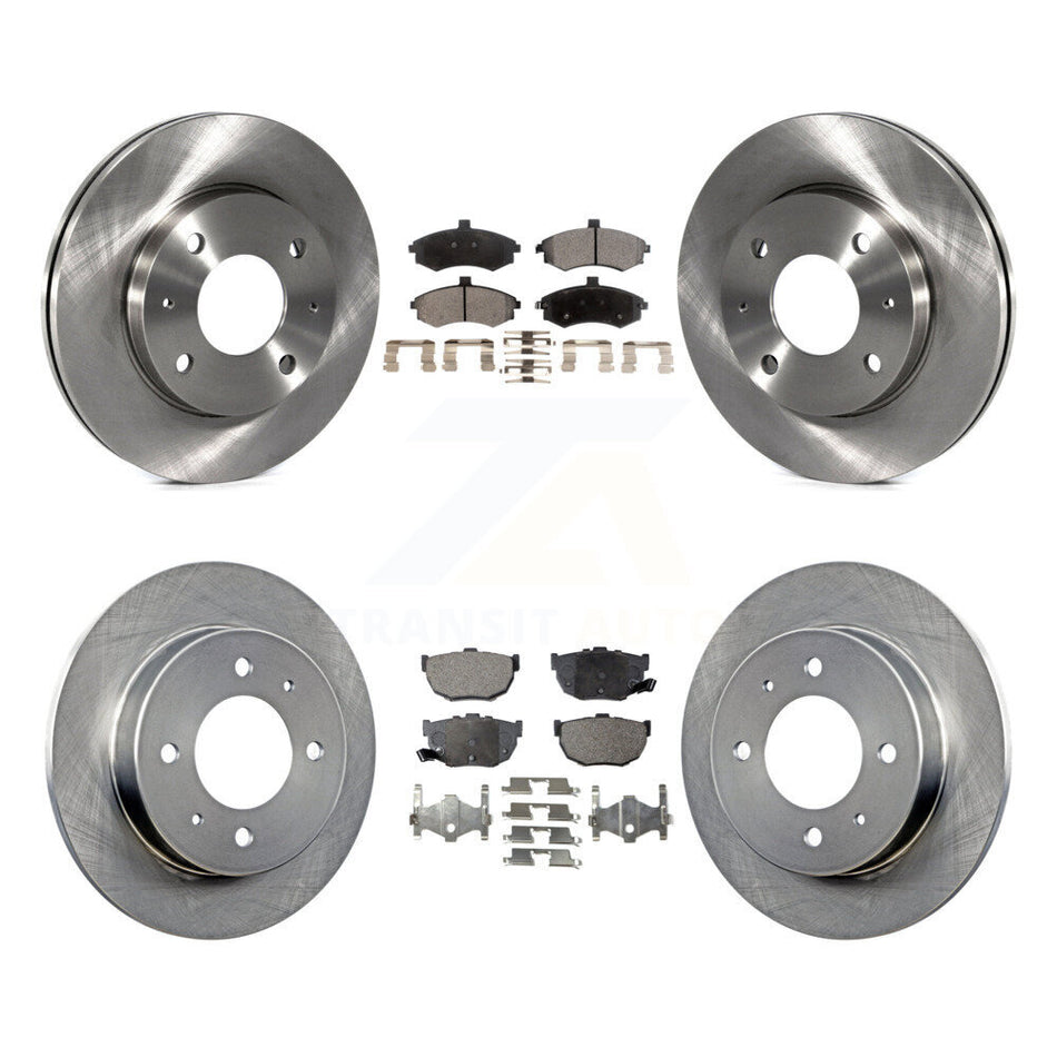 Front Rear Disc Brake Rotors And Semi-Metallic Pads Kit For Hyundai Elantra rear brakes K8F-101143