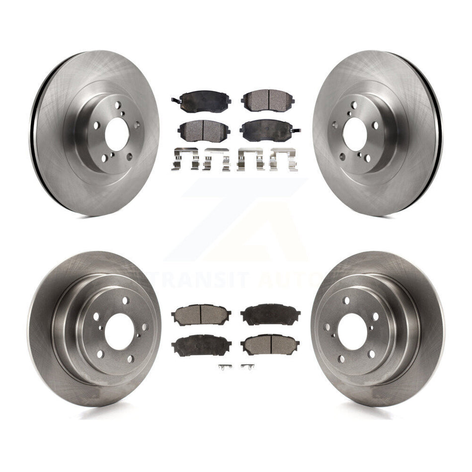 Front Rear Disc Brake Rotors And Semi-Metallic Pads Kit For Subaru Forester Impreza Saab 9-2X K8F-101155
