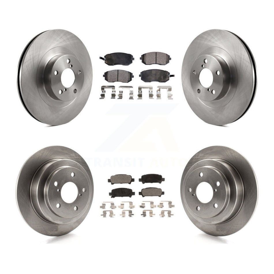 Front Rear Disc Brake Rotors And Semi-Metallic Pads Kit For 2003-2003 Subaru Forester Impreza K8F-101156