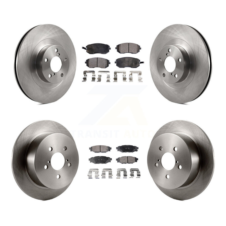 Front Rear Disc Brake Rotors And Semi-Metallic Pads Kit For 2005-2005 Subaru Outback Legacy K8F-101158
