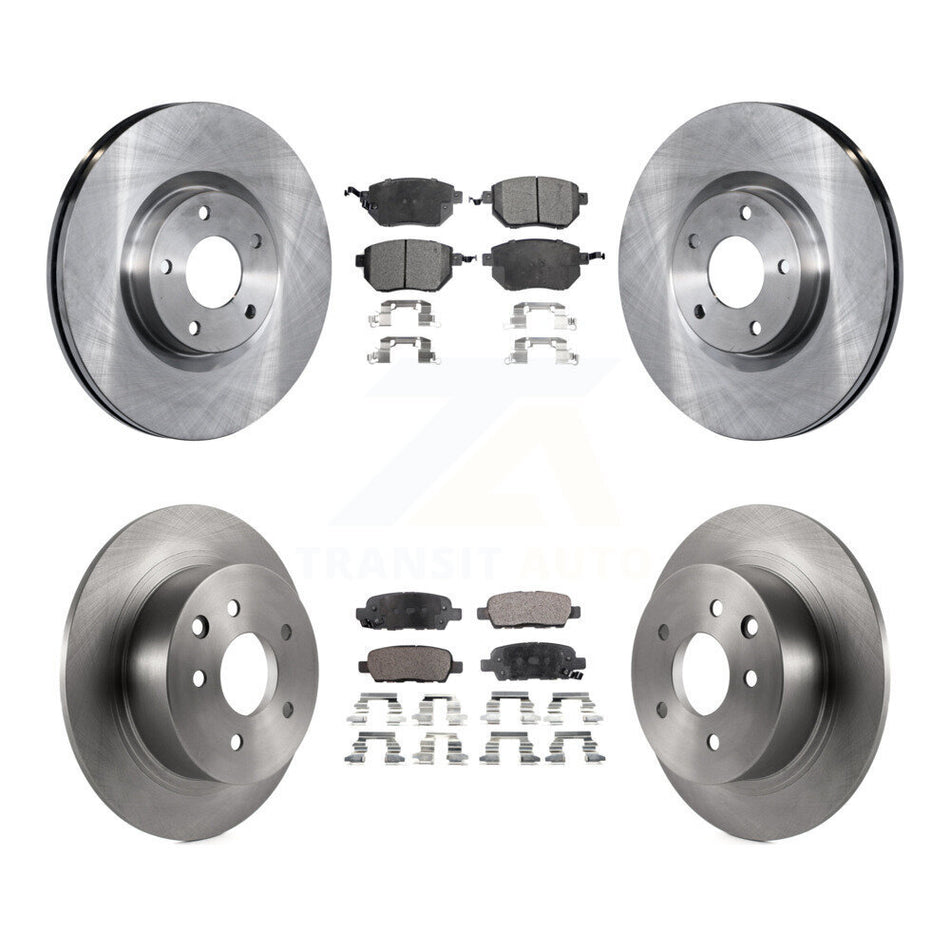 Front Rear Disc Brake Rotors And Semi-Metallic Pads Kit For Nissan Altima Maxima K8F-101166