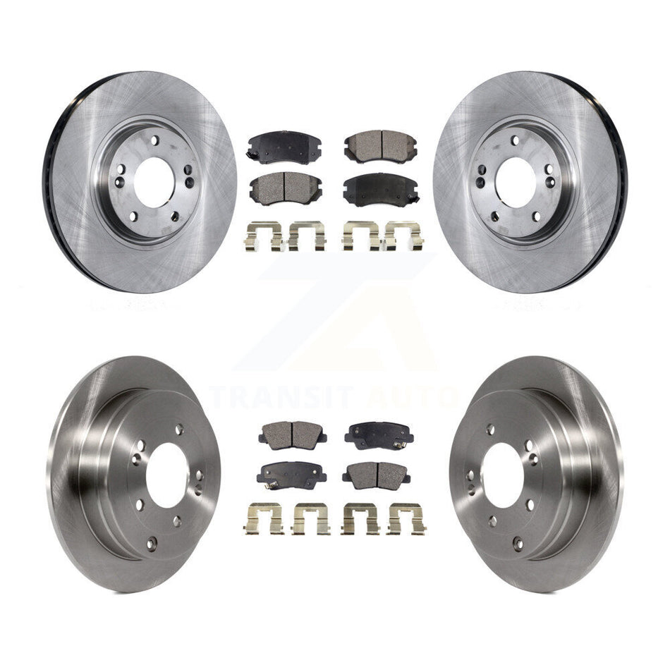 Front Rear Disc Brake Rotors And Semi-Metallic Pads Kit For 2007-2009 Kia Amanti K8F-101177