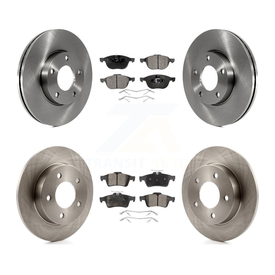 Front Rear Disc Brake Rotors And Semi-Metallic Pads Kit For Mazda 3 Sport K8F-101185