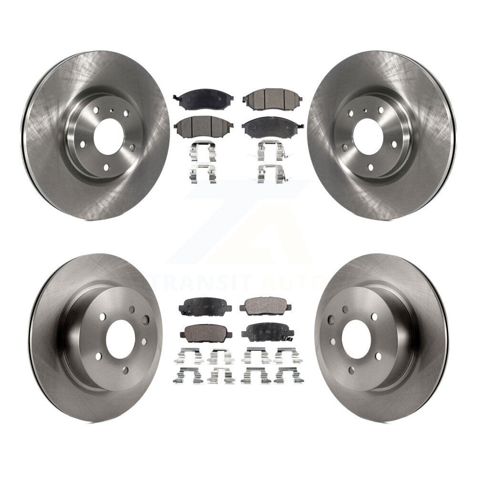 Front Rear Disc Brake Rotors And Semi-Metallic Pads Kit For INFINITI G37 G35 M35 Nissan 350Z EX35 370Z G25 M45 Q40 QX50 EX37 K8F-101188