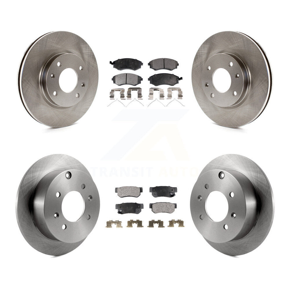 Front Rear Disc Brake Rotors And Semi-Metallic Pads Kit For Hyundai Sonata Kia Optima Magentis K8F-101194
