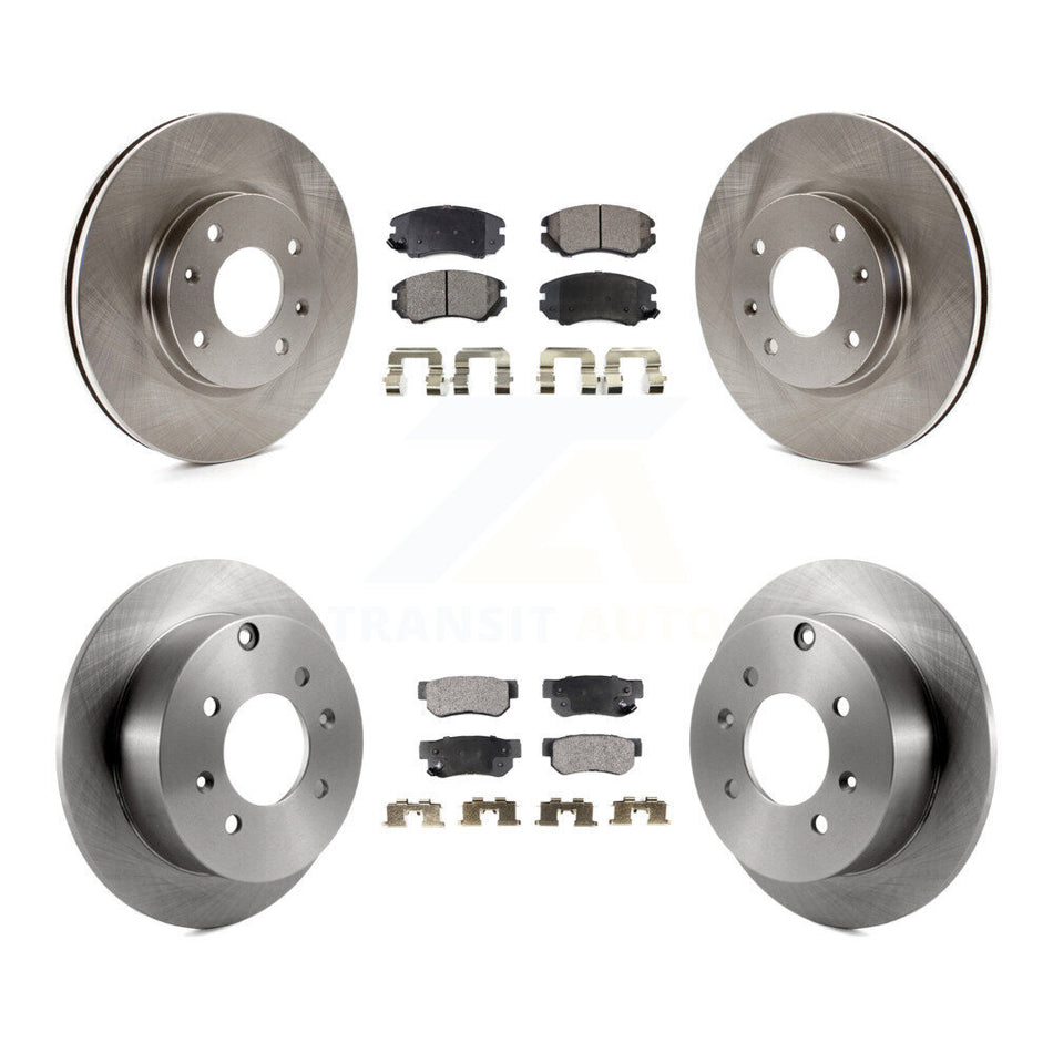 Front Rear Disc Brake Rotors And Semi-Metallic Pads Kit For Kia Optima Hyundai Sonata Magentis K8F-101195