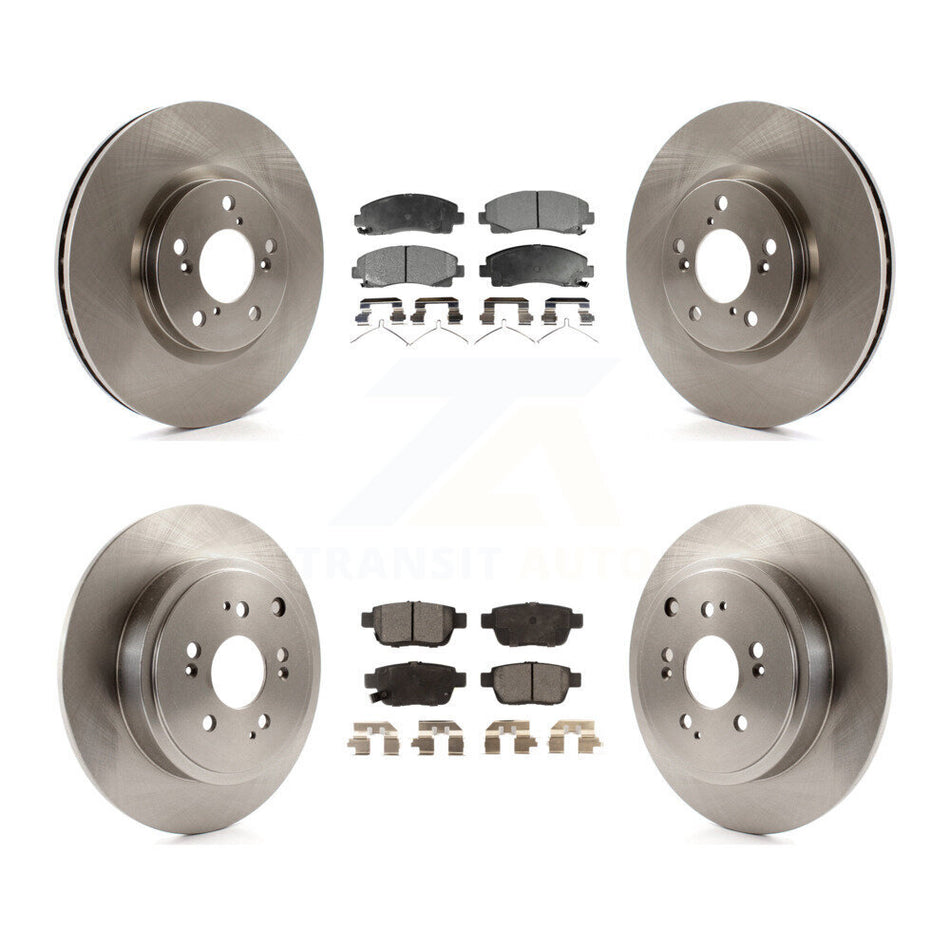 Front Rear Disc Brake Rotors And Semi-Metallic Pads Kit For 2006-2014 Honda Ridgeline K8F-101202