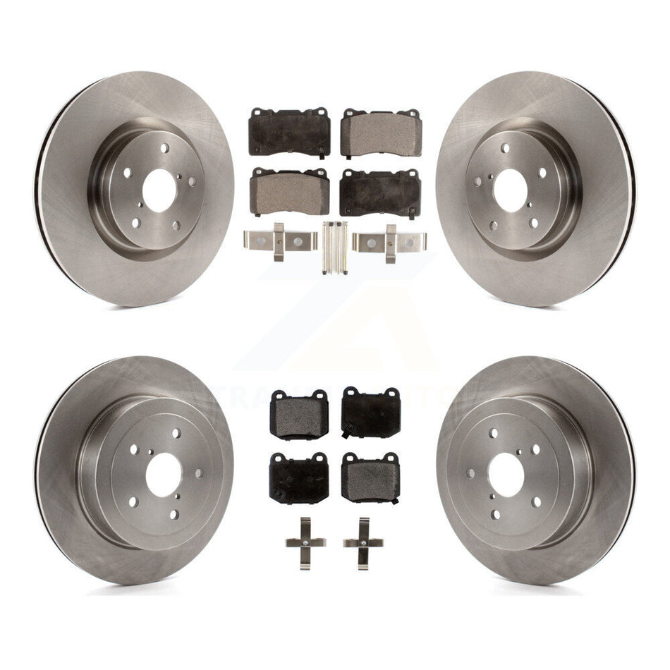 Front Rear Disc Brake Rotors And Semi-Metallic Pads Kit For Subaru Impreza K8F-101203