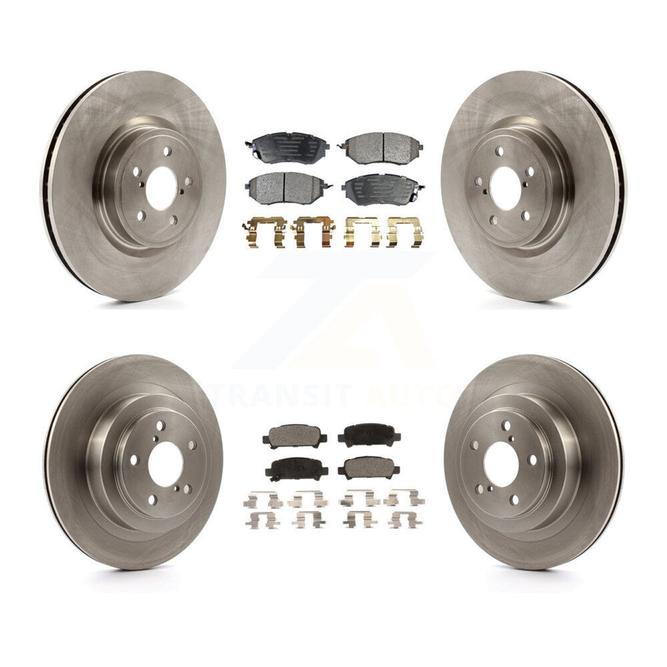 Front Rear Disc Brake Rotors And Semi-Metallic Pads Kit For Subaru Legacy K8F-101205