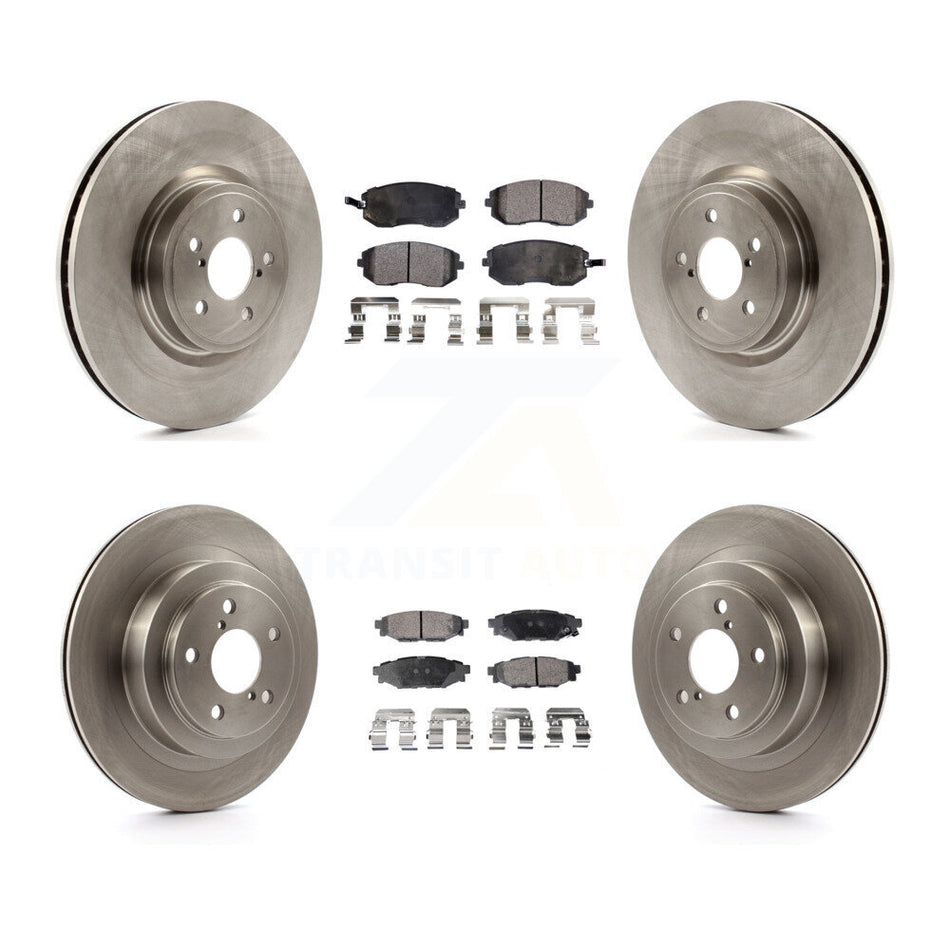 Front Rear Disc Brake Rotors And Semi-Metallic Pads Kit For Subaru Legacy K8F-101206