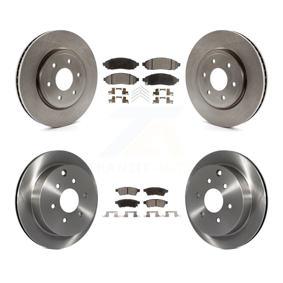 Front Rear Disc Brake Rotors And Semi-Metallic Pads Kit For Nissan Frontier Xterra Suzuki Equator K8F-101209