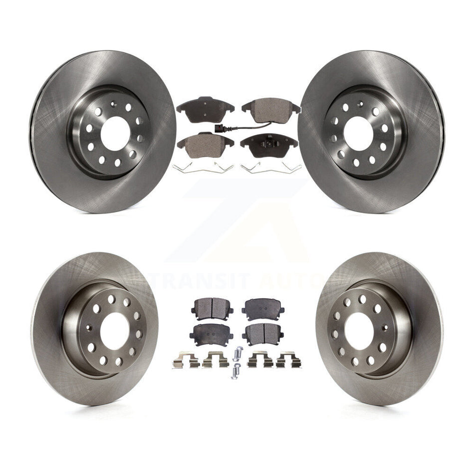Front Rear Disc Brake Rotors And Semi-Metallic Pads Kit For Volkswagen Passat GTI Eos Audi A3 Quattro Golf K8F-101216