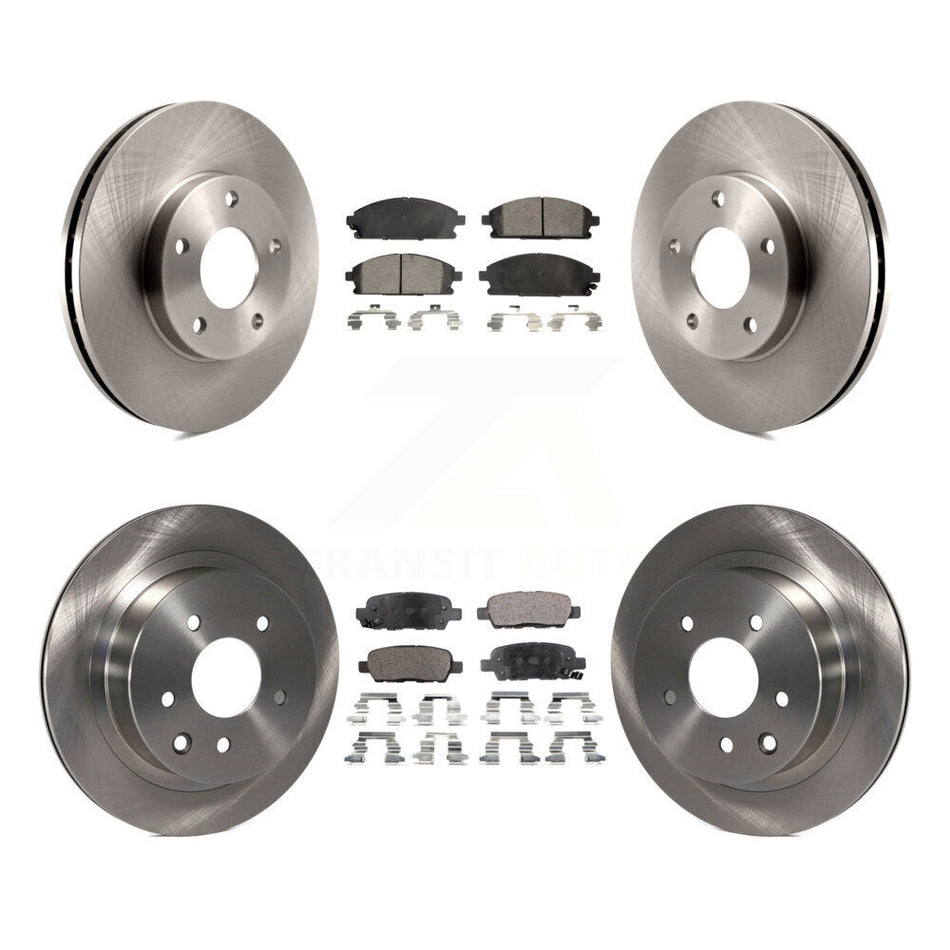 Front Rear Disc Brake Rotors And Semi-Metallic Pads Kit For 2005-2006 Nissan X-Trail K8F-101224