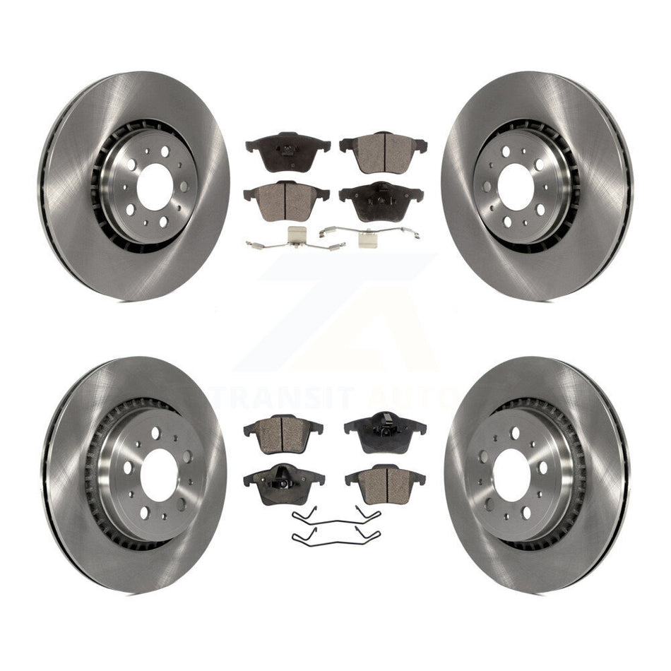 Front Rear Disc Brake Rotors And Semi-Metallic Pads Kit For 2003-2014 Volvo XC90 With 336mm Diameter Rotor K8F-101228