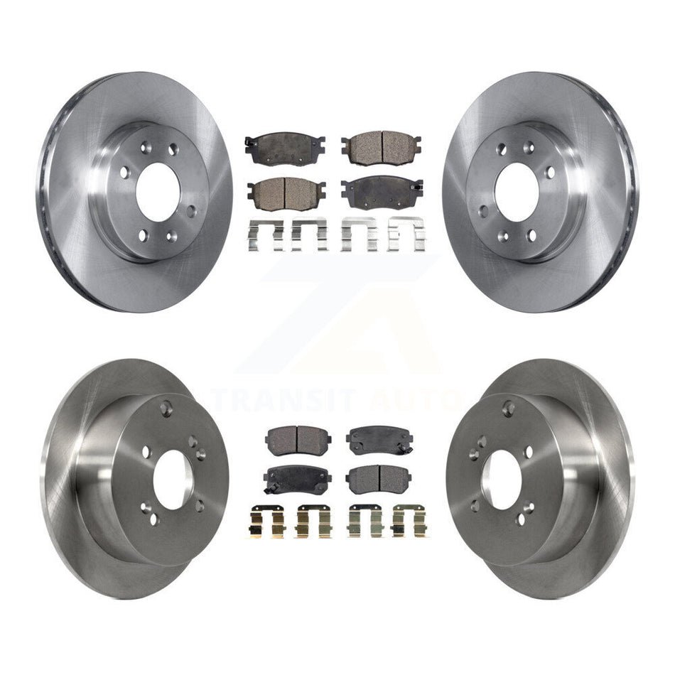 Front Rear Disc Brake Rotors And Semi-Metallic Pads Kit For Hyundai Accent Kia Rio Rio5 K8F-101233