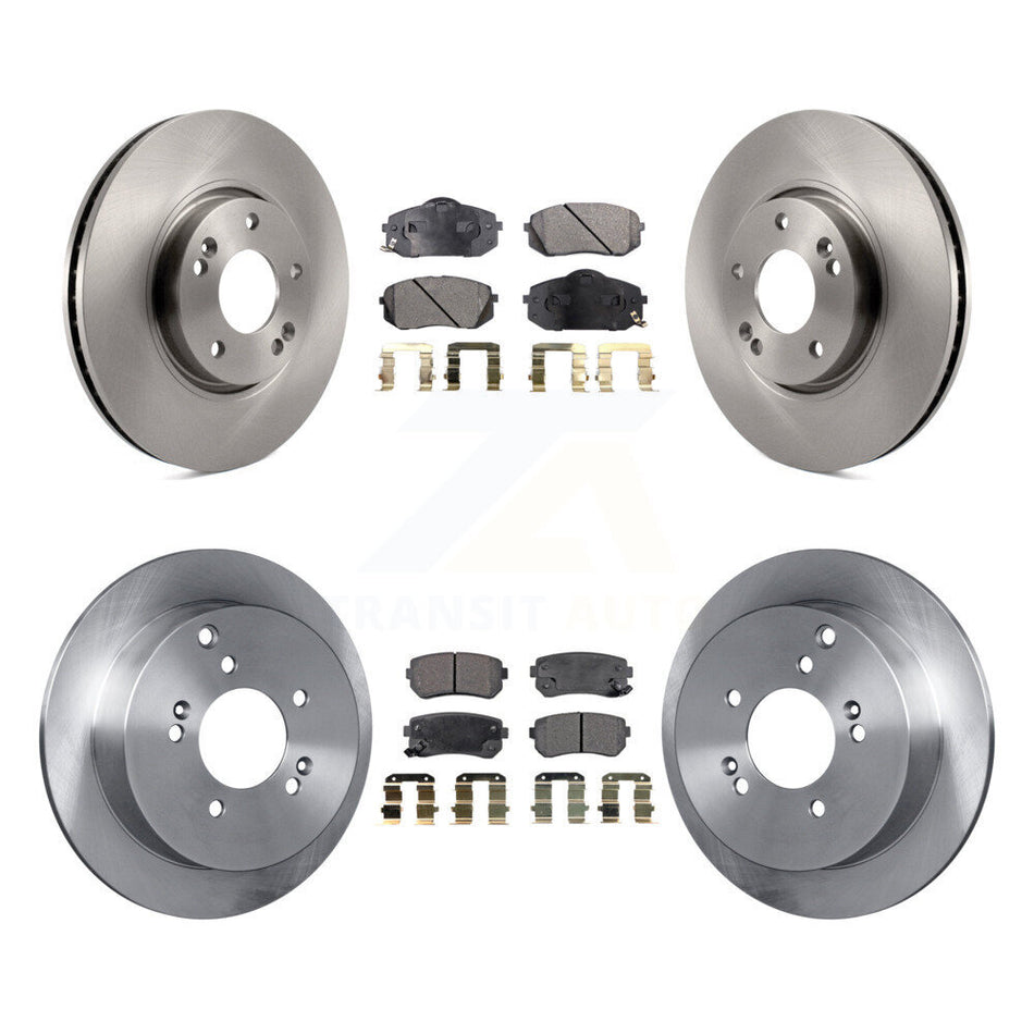 Front Rear Disc Brake Rotors And Semi-Metallic Pads Kit For Hyundai Tucson Kia Sportage K8F-101241