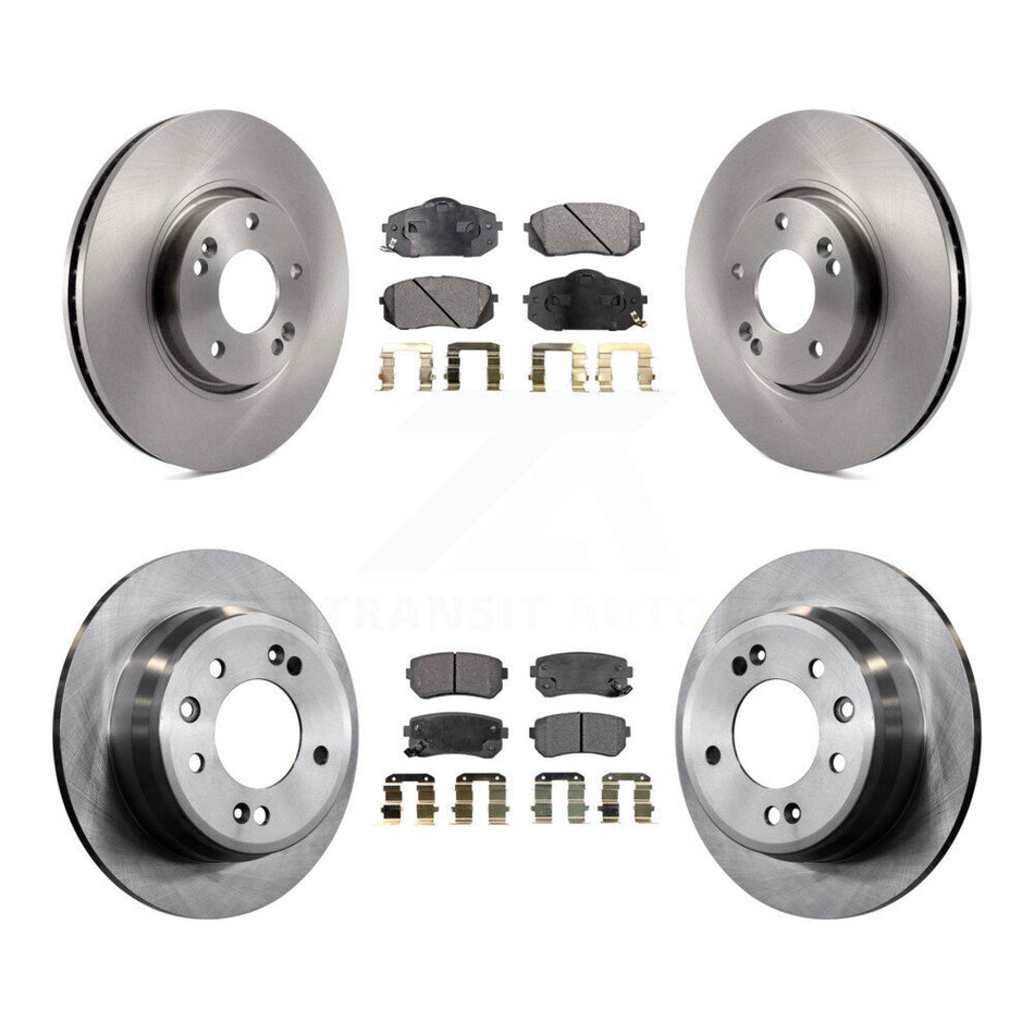 Front Rear Disc Brake Rotors And Semi-Metallic Pads Kit For Kia Sportage Hyundai Tucson K8F-101242