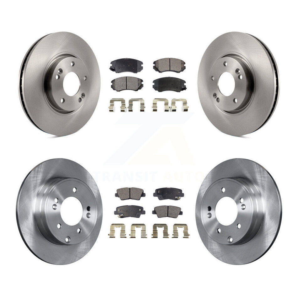Front Rear Disc Brake Rotors And Semi-Metallic Pads Kit For Hyundai Sonata 3.3L K8F-101254