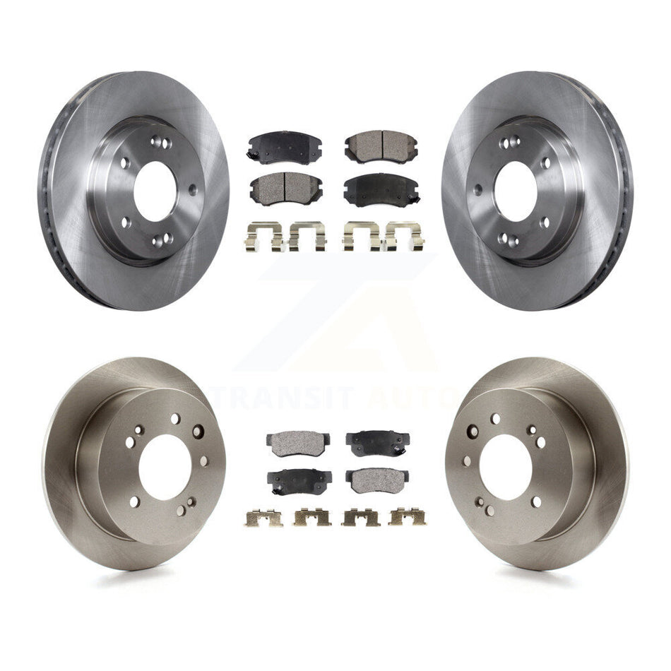 Front Rear Disc Brake Rotors And Semi-Metallic Pads Kit For Hyundai Elantra K8F-101280