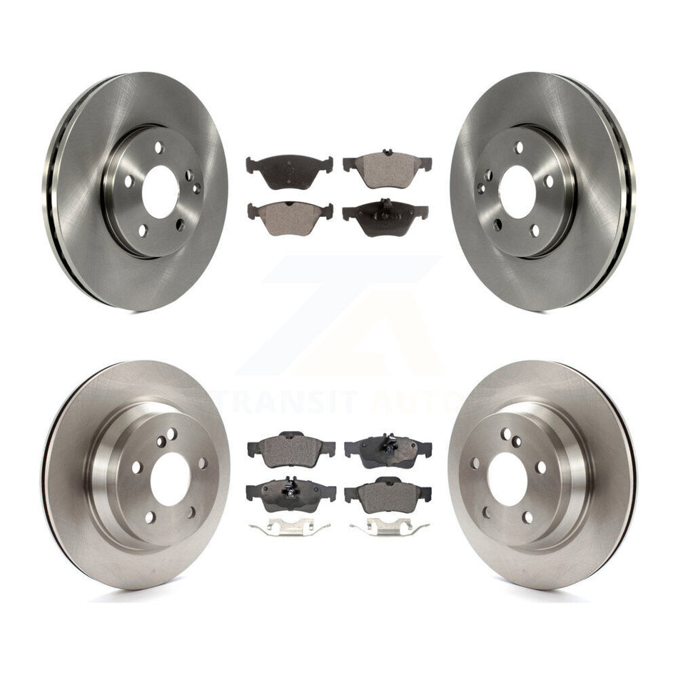 Front Rear Disc Brake Rotors And Semi-Metallic Pads Kit For Mercedes-Benz E350 E320 AWD K8F-101283