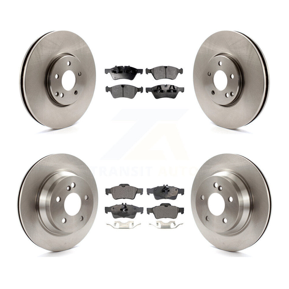 Front Rear Disc Brake Rotors And Semi-Metallic Pads Kit For Mercedes-Benz E550 AWD K8F-101289