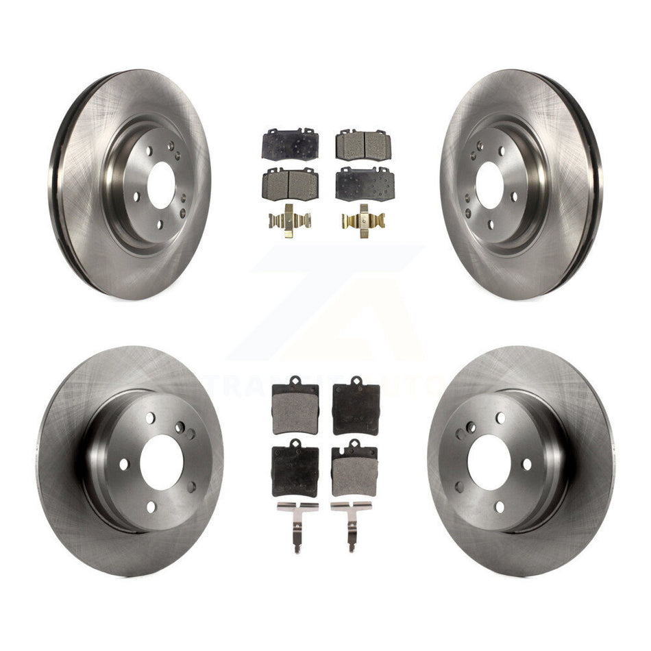 Front Rear Disc Brake Rotors And Semi-Metallic Pads Kit For Mercedes-Benz C230 C320 SLK350 K8F-101291