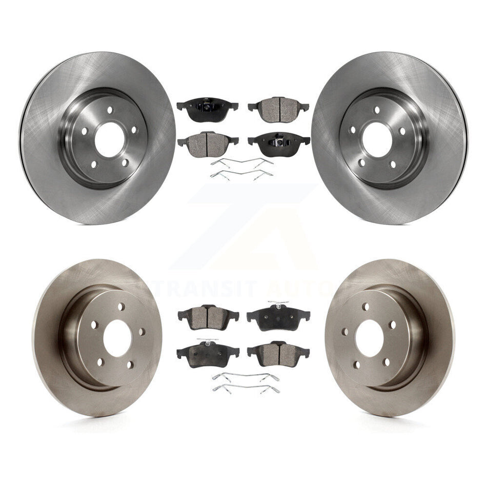 Front Rear Disc Brake Rotors And Semi-Metallic Pads Kit For 2014 Ford Connect 104.8" wheel base K8F-101302