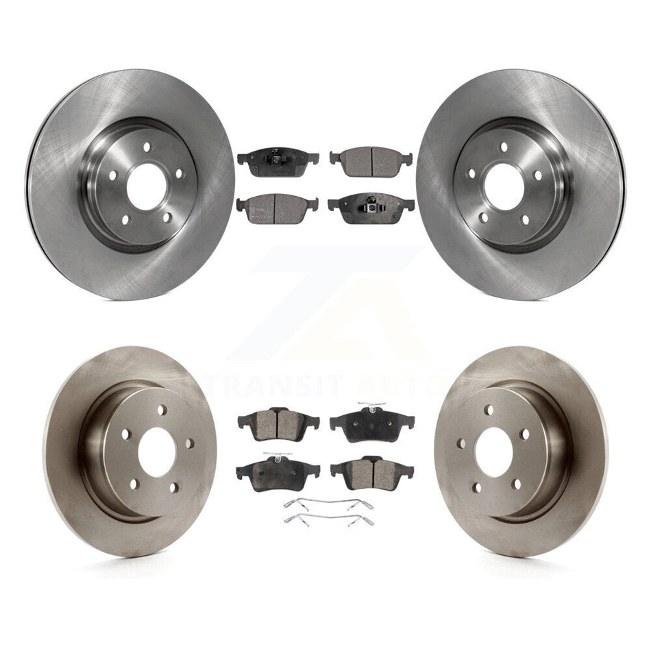 Front Rear Disc Brake Rotors And Semi-Metallic Pads Kit For Ford Escape Connect K8F-101303