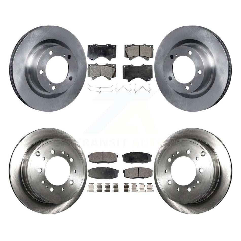 Front Rear Disc Brake Rotors And Semi-Metallic Pads Kit For Toyota Tundra Sequoia Lexus LX570 Land Cruiser K8F-101311