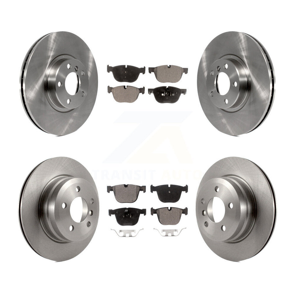 Front Rear Disc Brake Rotors And Semi-Metallic Pads Kit For 2009 BMW X6 xDrive35i From 10 08 K8F-101314