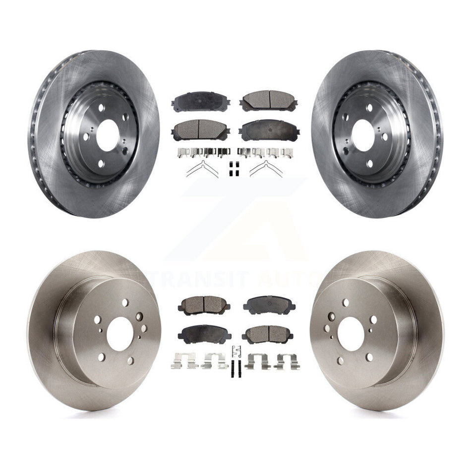 Front Rear Disc Brake Rotors And Semi-Metallic Pads Kit For 2008-2013 Toyota Highlander K8F-101336