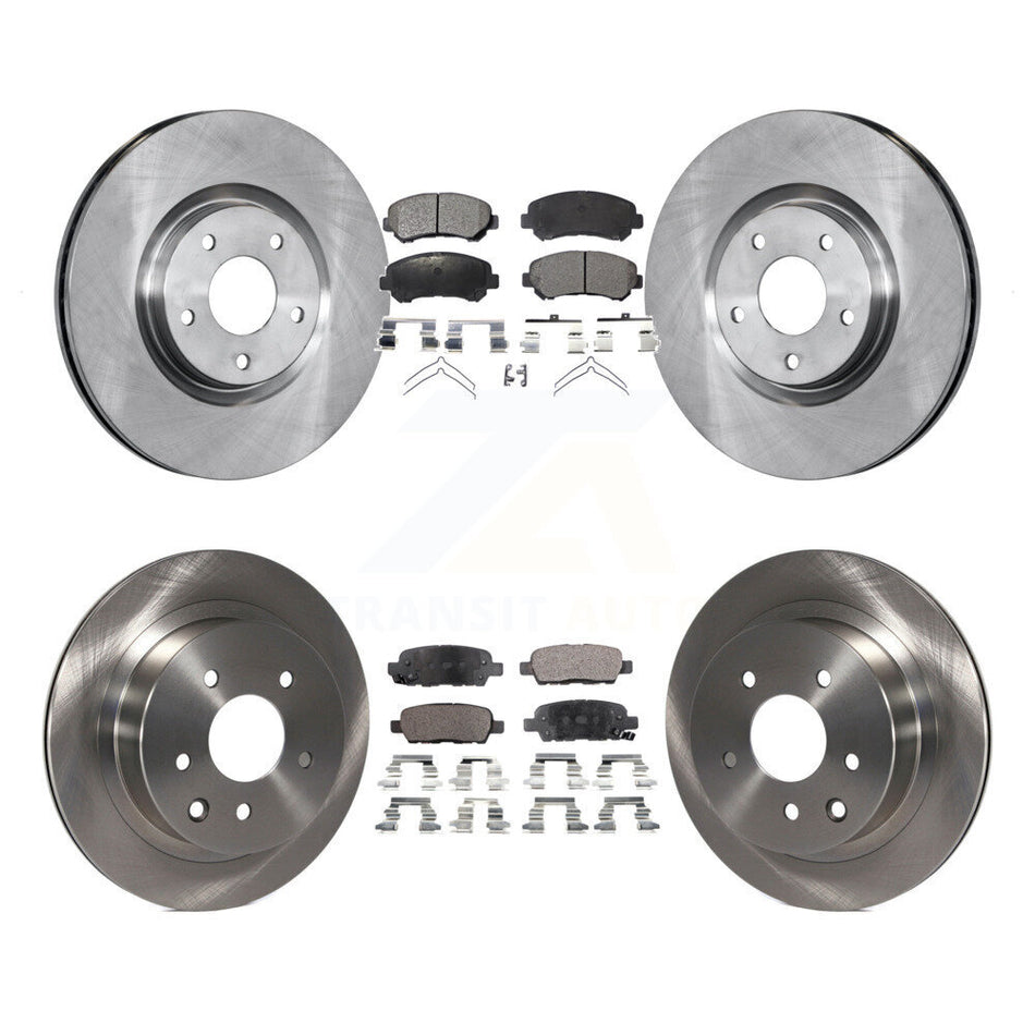 Front Rear Disc Brake Rotors And Semi-Metallic Pads Kit For 2014-2017 Nissan Juke Nismo RS K8F-101343