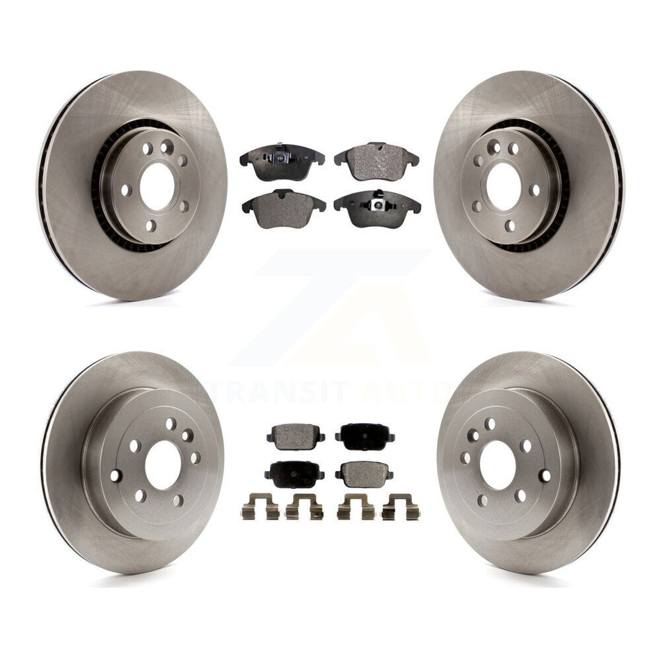 Front Rear Disc Brake Rotors And Semi-Metallic Pads Kit For 2008-2011 Land Rover LR2 K8F-101345