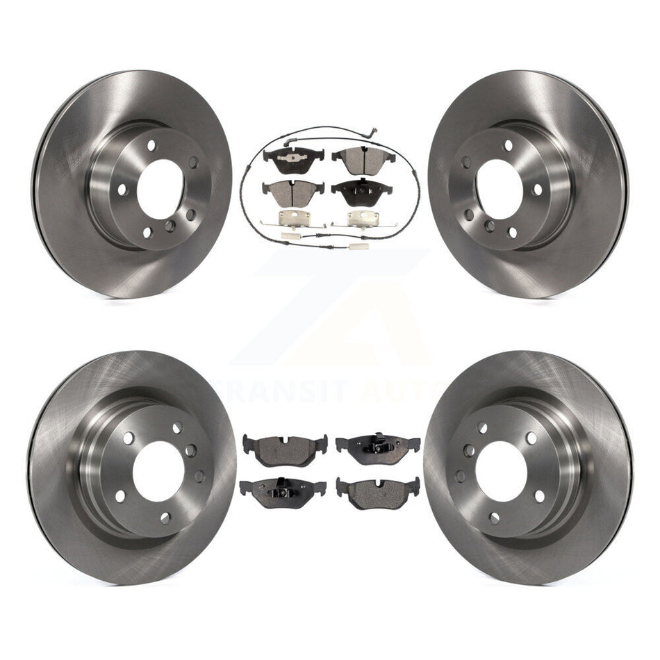 Front Rear Disc Brake Rotors And Semi-Metallic Pads Kit For BMW 328i 323i K8F-101356