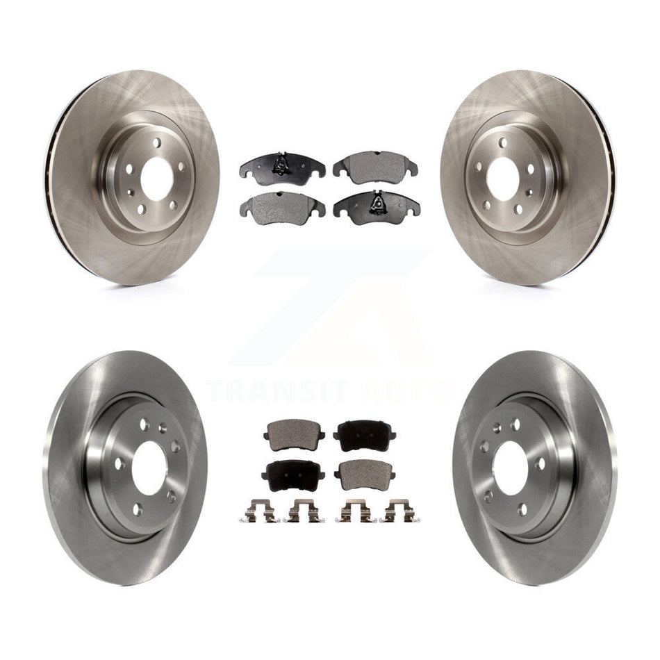 Front Rear Disc Brake Rotors And Semi-Metallic Pads Kit For 2009-2010 Audi Q5 With 345mm Diameter Rotor K8F-101364