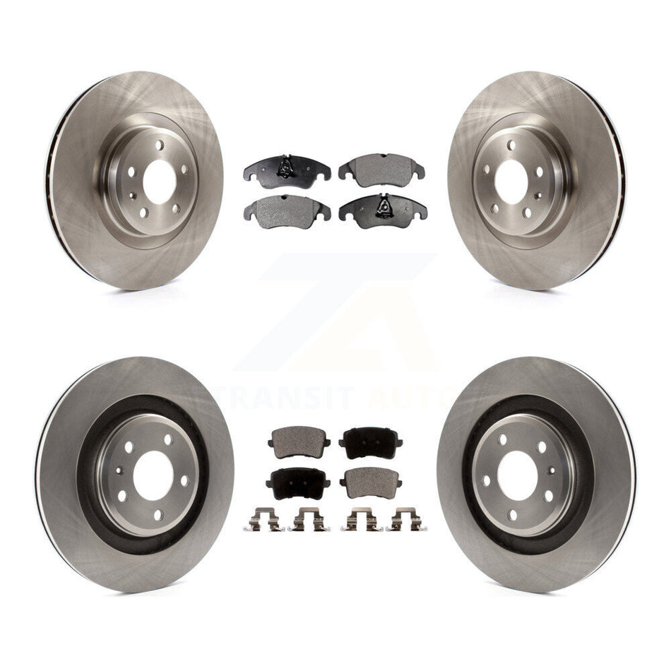 Front Rear Disc Brake Rotors And Semi-Metallic Pads Kit For Audi S5 K8F-101366