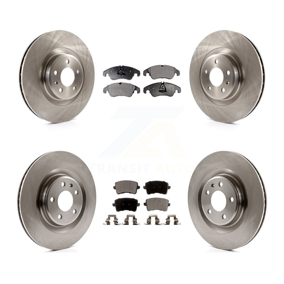 Front Rear Disc Brake Rotors And Semi-Metallic Pads Kit For Audi Q5 S5 K8F-101367