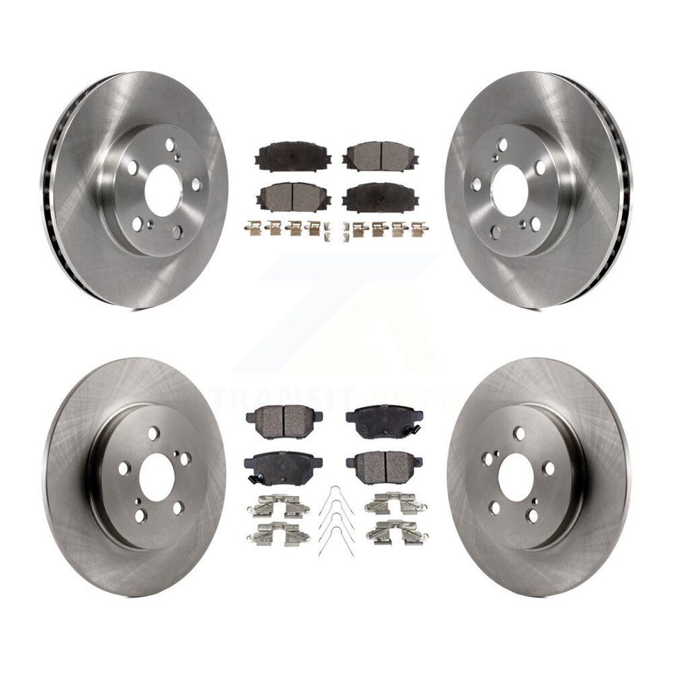 Front Rear Disc Brake Rotors And Semi-Metallic Pads Kit For Lexus CT200h K8F-101386