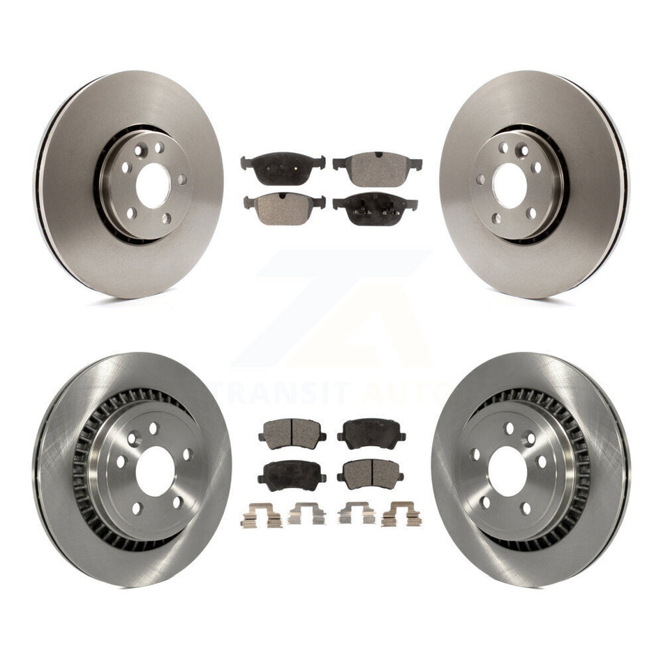 Front Rear Disc Brake Rotors And Semi-Metallic Pads Kit For 2010-2015 Volvo XC60 K8F-101392