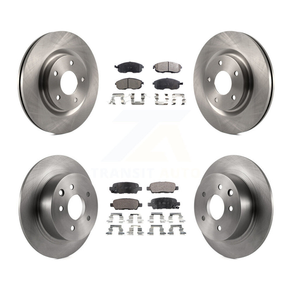 Front Rear Disc Brake Rotors And Semi-Metallic Pads Kit For Nissan Sentra Juke K8F-101403
