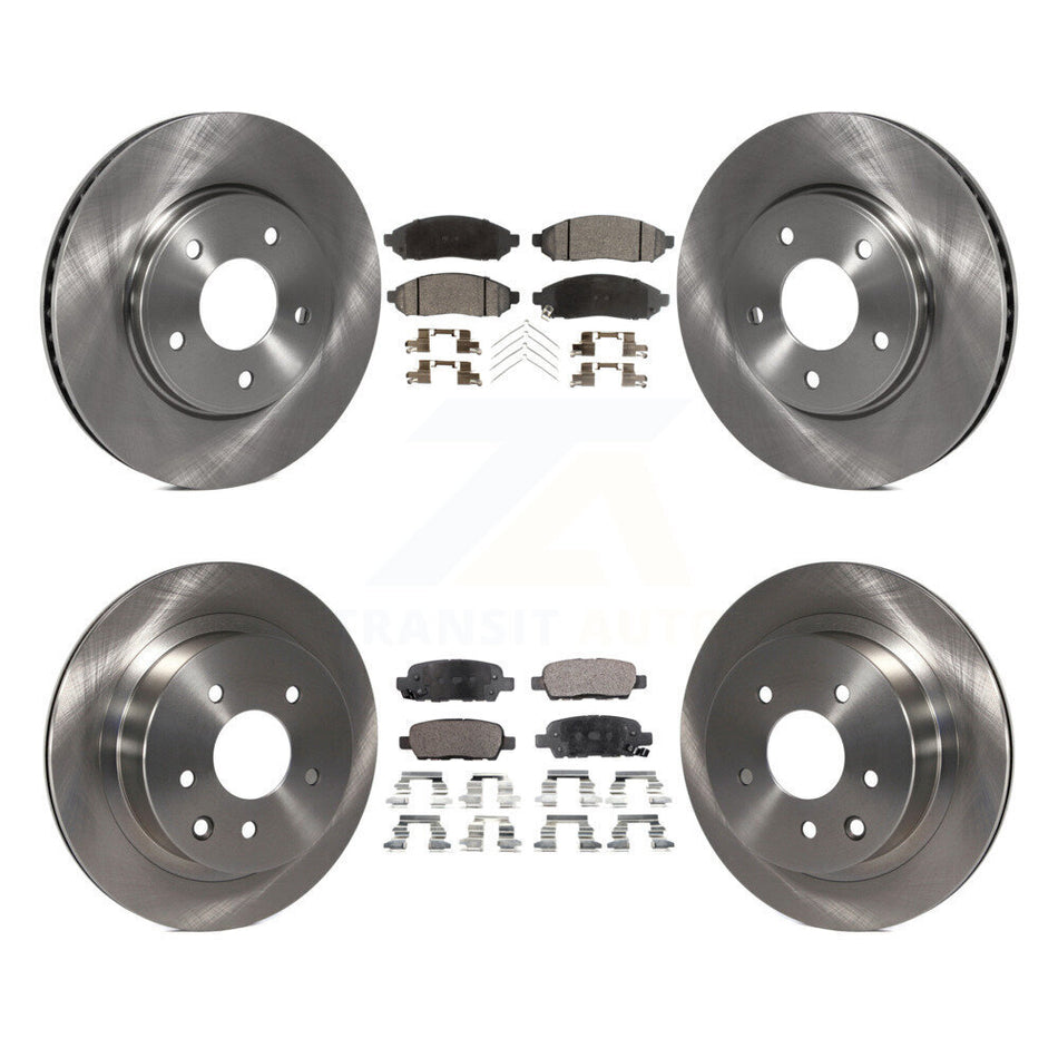 Front Rear Disc Brake Rotors And Semi-Metallic Pads Kit For Nissan LEAF K8F-101404