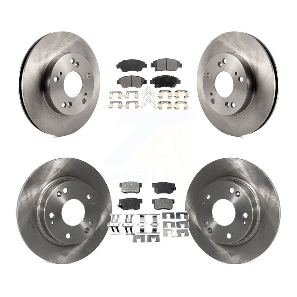 Front Rear Disc Brake Rotors And Semi-Metallic Pads Kit For 2013-2015 Acura ILX 1.5L K8F-101432