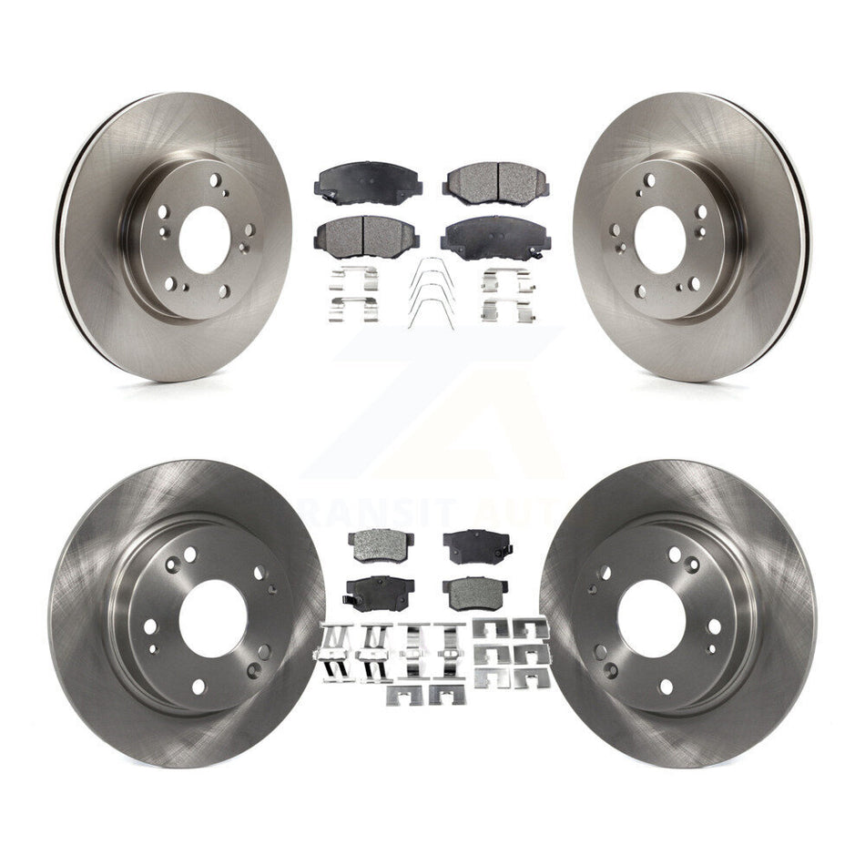 Front Rear Disc Brake Rotors And Semi-Metallic Pads Kit For 2013 Acura ILX 2.0L K8F-101441