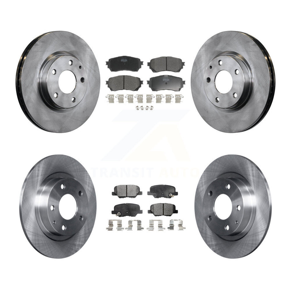 Front Rear Disc Brake Rotors And Semi-Metallic Pads Kit For Mazda 6 K8F-101446